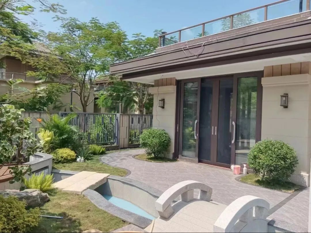 Elegant courtyard villa exterior